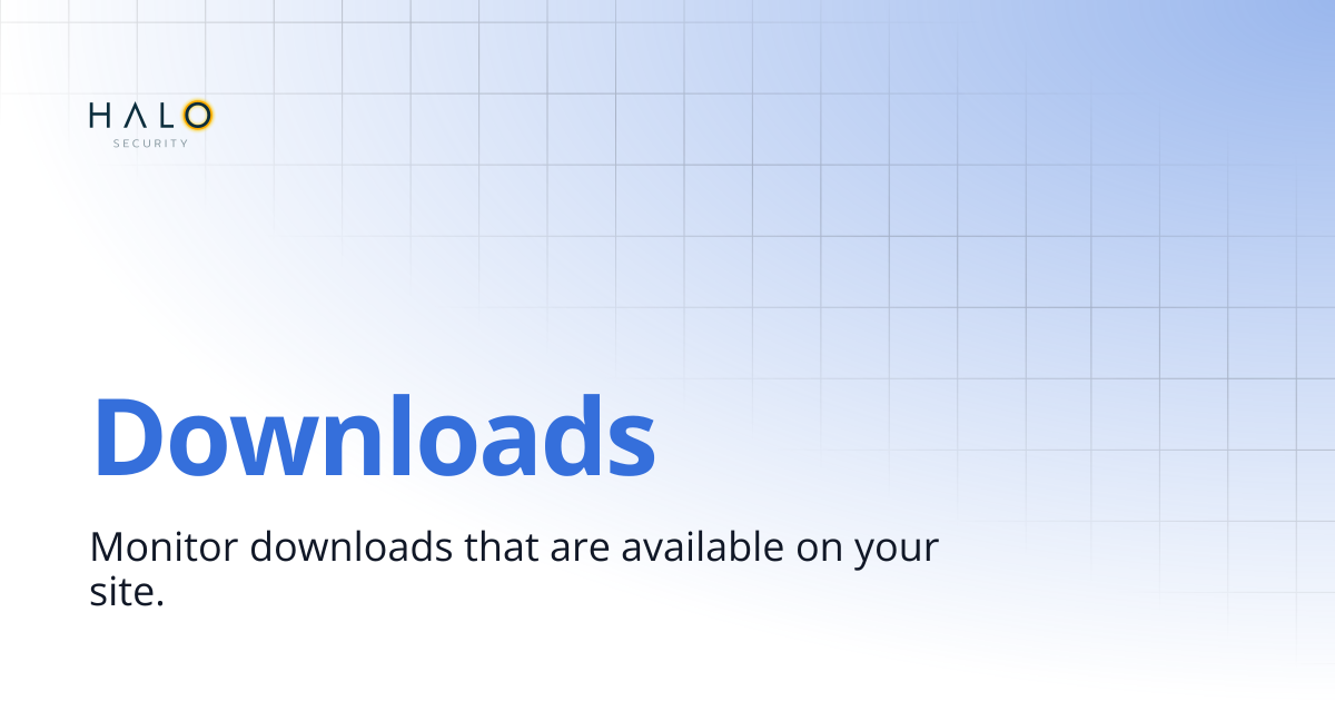 Downloads | Halo Security Docs