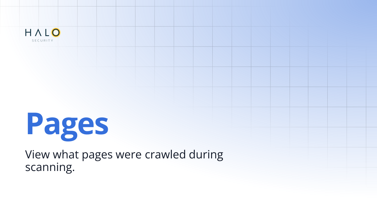 Pages | Halo Security Docs